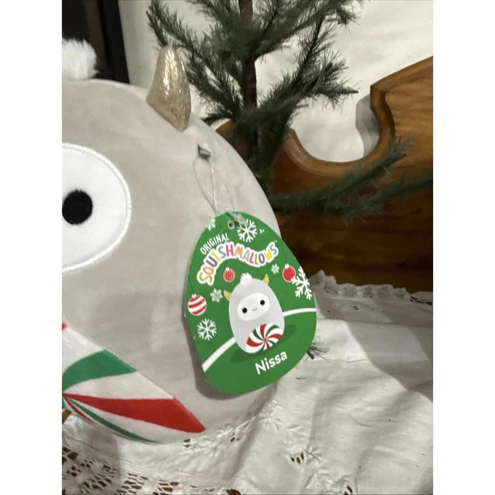 Squishmallow 12 inch NISSA the Peppermint Candy YETI Bigfoot RARE Plush - Picture 2 of 5
